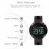 DM58 0 95 Inch Round Display Screen Smart Bracelet Heart Rate Monitor Sport Wristband Fitness Tracker Smartband Silver Black