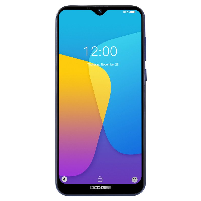 DOOGEE X90 Cellphone 6.1 inch MT6580 4-Core 19:9 Waterdrop 1GB RAM 16GB ROM 3400mAh Android 8.1 Blue