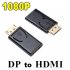 DP Male To HDMI Female Flat Adapter Connector Converter for HDTV PC