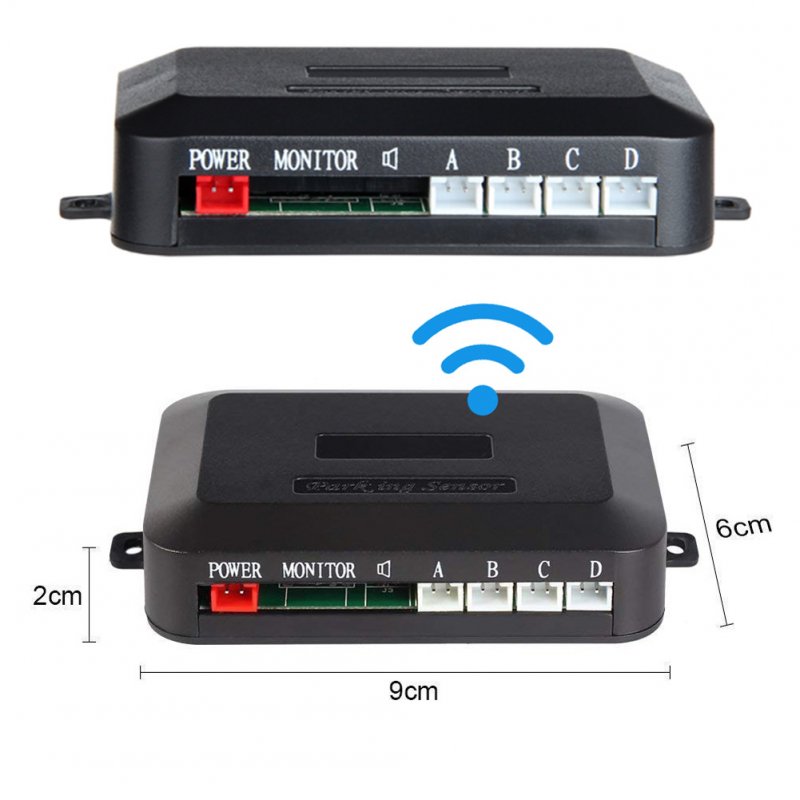 LED Wireless Parking Sensor Kit Parktronic 4 Sensors Auto Car Reverse Assistance Backup Radar Monitor System 