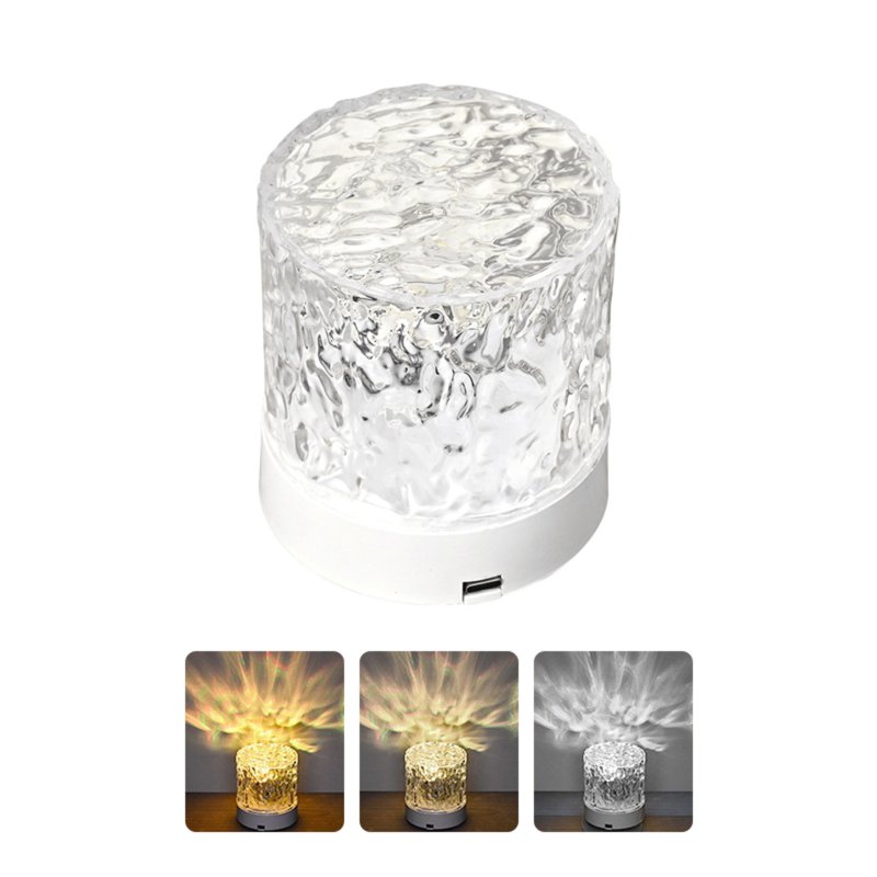 LED Water Ripple Night Light With Remote Control 16 Colors Available Touch Control Multifunctional Projection Lamp (85 x 85 x 95mm) 