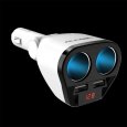 Dual USB Car Cigarette Charger White