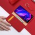 DUX DUCIS For HUAWEI P30 lite   Nova 4E Solid Color Magnetic Leather Protective Phone Case with Bracket red