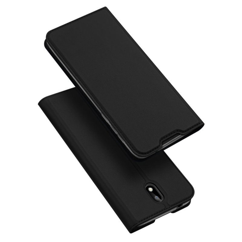 DUX DUCIS For Nokia 1.3 Leather Mobile Phone Cover Magnetic Protective Case Bracket with Cards Slot black