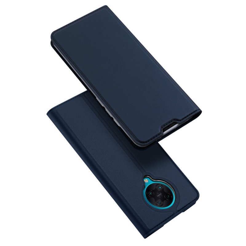 DUX DUCIS For Redmi K30 Pro Leather Mobile Phone Cover Magnetic Protective Case Bracket with Cards Slot Royal blue