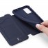 DUX DUCIS For Samsung A51 Leather Mobile Phone Cover Magnetic Protective Case Bracket with Card Slot blue