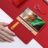 DUX DUCIS For Samsung NOTE 10 PLUS Luxury Genuine Leather Magnetic Flip Cover Full Protective Case with Bracket Card Slot red