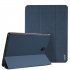 DUX DUCIS For Samsung TAB S4 10 5 Simple Solid Color Smart PU Leather Case Anti fall Protective Stand Cover with Pencil Holder Sleep Function  blue Samsung TAB 