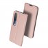 DUX DUCIS For XIAOMI 10 MI 10 Pro Fall Resistant Mobile Phone Cover Magnetic Leather Protective Case with Cards Slot Bracket Rose gold