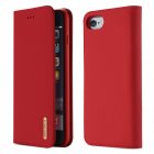 DUX DUCIS For iPhone 6/6s Luxury Genuine Leather Magnetic Flip Cover Full Protective Case with Bracket Card Slot red