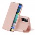 DUX DUCIS for Samsung A21S A51 5G Magnetic Mobile Phone Holder Leather Case with Cards Slot Pink Samsung A51 5G