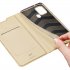 DUX DUCIS for Samsung A21s A51 5G Magnetic Protective Case Bracket with Card Slot Leather Mobile Phone Cover Tyrant Gold
