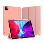 DUX DUCIS for iPad Pro 12.9 2020 Fall Resistant Smart Stay Cover Leather Protective Case with Pen Holder  Pink