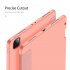 DUX DUCIS for iPad Pro 12 9 2020 Fall Resistant Smart Stay Cover Leather Protective Case with Pen Holder  Pink
