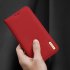 DUX DUCIS for iPhone 11 pro MAX 2019 Luxury Genuine Leather Magnetic Flip Cover Full Protective Case with Bracket Card Slot red