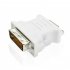 DVI I 24 5 Pin Dvi To Vga Male To Female Video Converter Adapter For Pc Laptop For Graphics Cards White