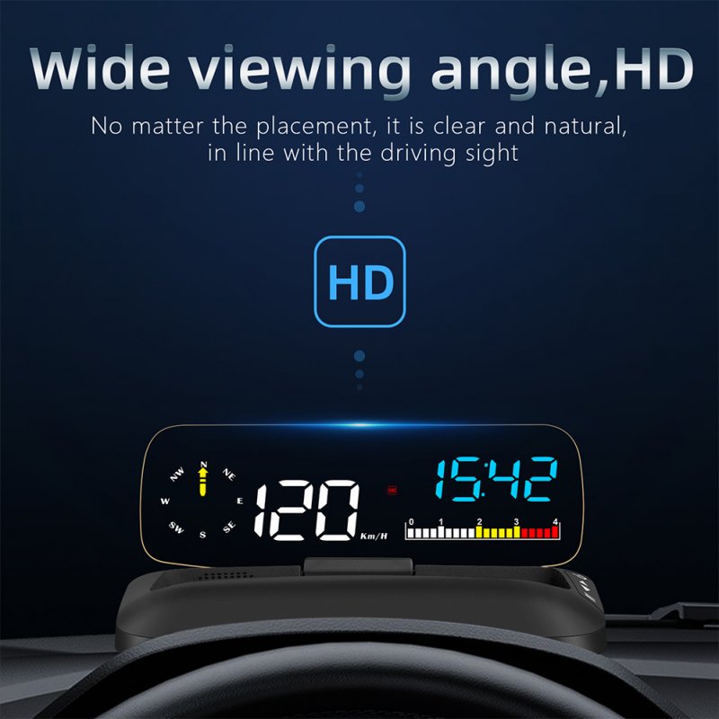Car Hd Hud Head-up  Display Gps Digital Display Obd Windscreen Modified Navigation Projector 