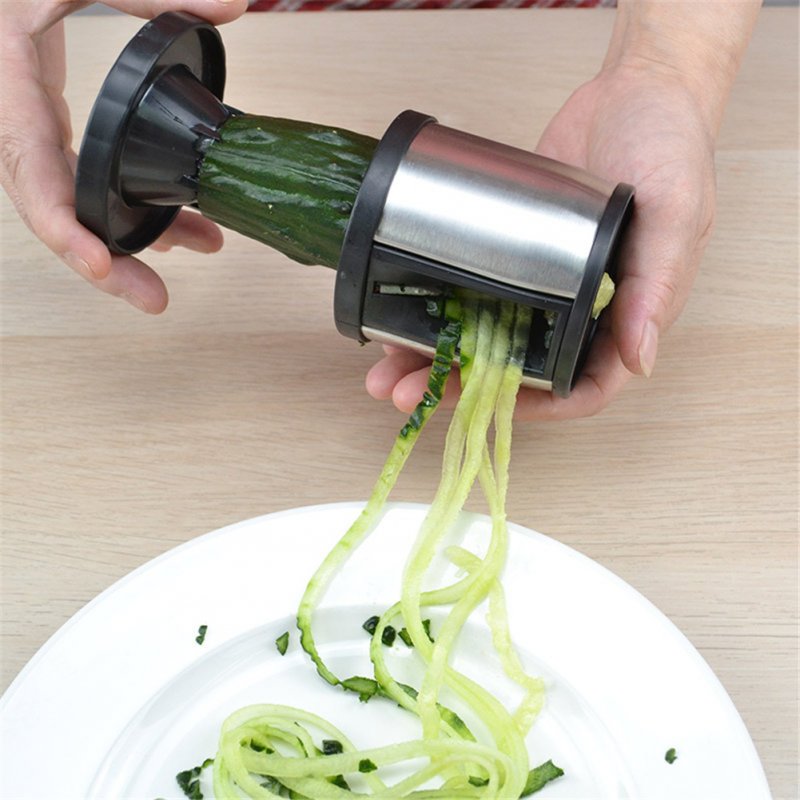 304 Stainless Steel Carrot Rotary Grater Spiral Vegetable  Cutter Zucchini Cutter Spiral Slicer 