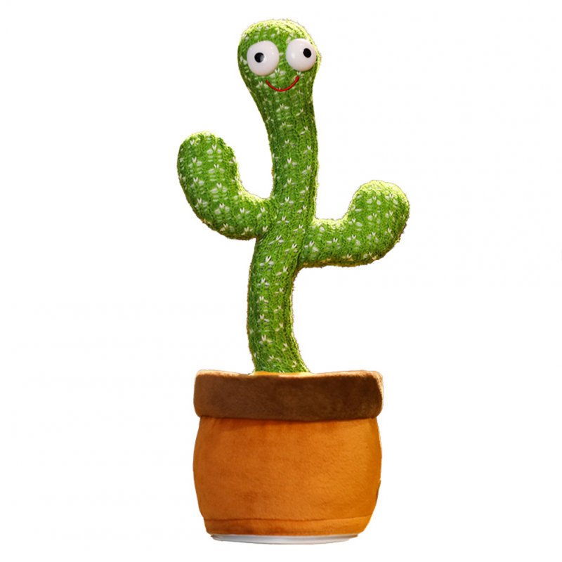 Dancing  Cactus  Toys Plush Singing Cactus Toy Home Decoration Children Playing Toy 120 Vietnamese songs/recording to learn tongue/lighting/dancing/battery version