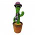 Dancing  Cactus  Toys Plush Singing Cactus Toy Home Decoration Children Playing Toy Mexican style English song battery version