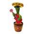 Dancing  Cactus  Toys Plush Singing Cactus Toy Home Decoration Children Playing Toy Mexican style English song battery version