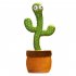 Dancing  Cactus  Toys Plush Singing Cactus Toy Home Decoration Children Playing Toy Bluetooth charging
