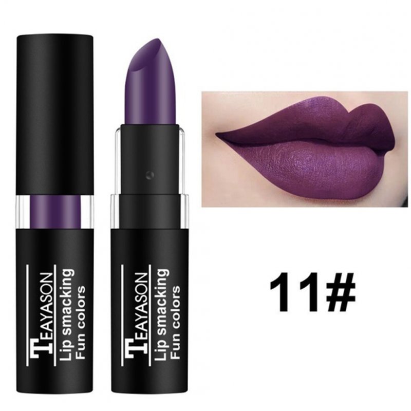 Dark Lipstick White Nude Color Vampire Olive Green Black Purple Halloween Retro Creative Makeup 11# Grape Purple