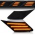 Dark Smoked Len Amber Led Panel Bumper Dynamic Flowing Side  Marker  Light For 2013 2020 86 Brz Smoky black