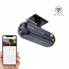 Dash Cam 170 Degrees Wifi Car Recorders 1080p Hd Night Vision Hidden Driving Recorder Mobile Phone Monitoring Car Video Recorder black