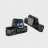 Dash Cam 3 Channel Front Rear Inside 1080P Car Dvr Dashboard Camera with IR Night Vision Loop Recording Black