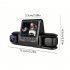 Dash Cam 3 Channel Front Rear Inside 1080P Car Dvr Dashboard Camera with IR Night Vision Loop Recording Black