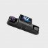 Dash Cam 3 Channel Front Rear Inside 1080P Car Dvr Dashboard Camera with IR Night Vision Loop Recording Black