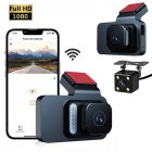 Dash Cam Front And Rear 1080P High-definition WiFi Dual Dash Camera For Cars