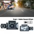Dash Cam Front Rear Inside 3 Channel Dash Camera 3 0 Inch Ips Screen Parking Monitor Video Recorder Loop Recording Black