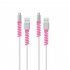 Data  Cable  Protective  Cover Mobile Phone Charging Cable Anti breaking Threaded Silicone Sleeve random