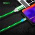 Data Line LED Magnetic Micro USB Cable Android Type C IOS Fast Charging Cable for Mobile Phone green Ios interface