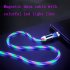 Data Line LED Magnetic Micro USB Cable Android Type C IOS Fast Charging Cable for Mobile Phone color Type C interface