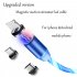 Data Line LED Magnetic Micro USB Cable Android Type C IOS Fast Charging Cable for Mobile Phone blue Type C interface