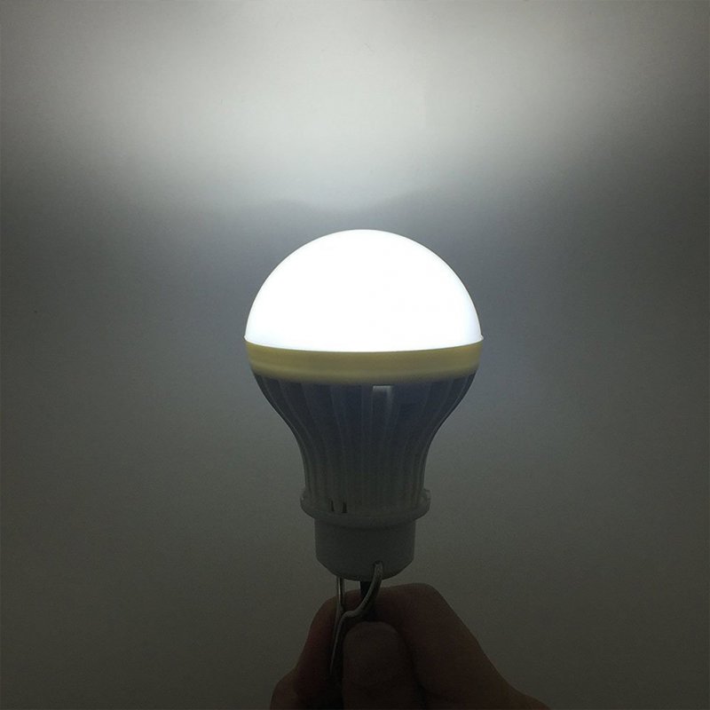 5v 5w Usb Charging Bulb  Lamp Energy Saving Super Bright Led Bulb Camping Emergency Light Touch Dimming Switch (2.5 Meters Cord Length)