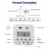 Dc 12v Lcd Digital Timer Programmable Time Week Date Display Energy saving Timer With Memory Function English 12v