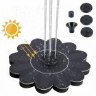 Dc 4.5-12v 1.4w Solar Fountain Pump with 4 Nozzles Black