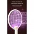 Dc3000v Foldable Electric Mosquito Racket Usb Rechargeable Mosquito Killer Fly Swatter Bug Zapper With Uv Light Ordinary White