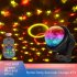 Dc5v 2a Led Projector Stage Light Colorful Remote Control Night Light For Disco Ktv Show Party Lighting Pentagram yellow light