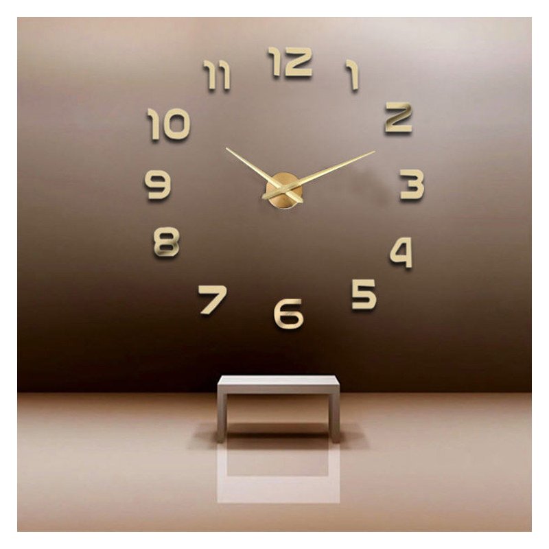 3D Big Size Wall Clock Mirror Sticker Diy Living Room Decor Meetting Room Wall Clock