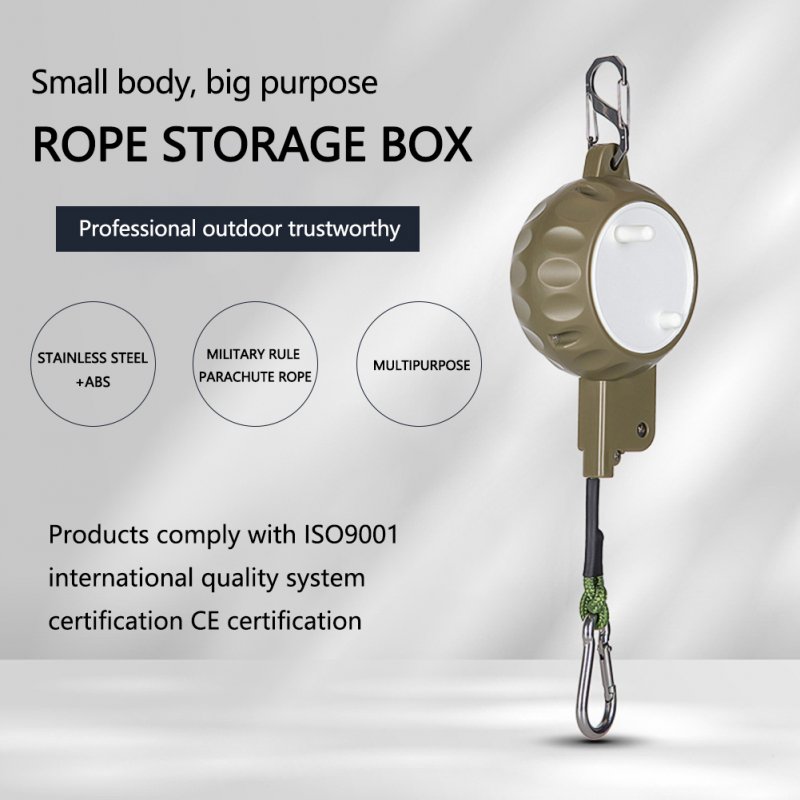 Outdoor Convenient Umbrella Rope Tactical Rope Feeder Quickly Cuts The Rope Without Knotting Or Winding The Storage Box 