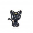 Creative Alloy Oil Drip Brooch Fashion Cartoon Cat Wing Breastpin
