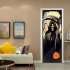 Death Coming Halloween 3d Door Sticker Decor for Wood Door Home Wall  77 200cm one piece