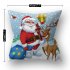 Decorative Polyester Peach Skin Christmas Series Printing Throw Pillow Cover 6  45 45cm