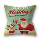 Decorative Polyester Peach Skin Christmas Series Printing Throw Pillow Cover 4  45 45cm