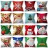 Decorative Polyester Peach Skin Christmas Series Printing Throw Pillow Cover 15  45 45cm